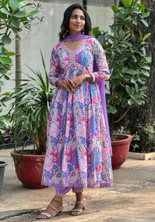 Picture of Magnificent Cotton Fuchsia Readymade Salwar Kameez