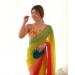 Picture of Appealing Georgette Salmon Saree