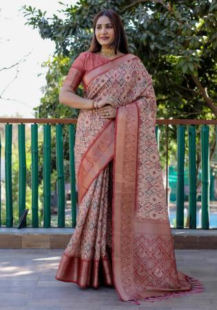 Picture of Well Formed Silk Rosy Brown Saree