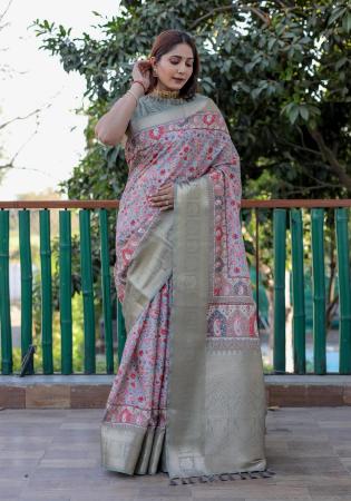 Picture of Splendid Silk Light Slate Grey Saree