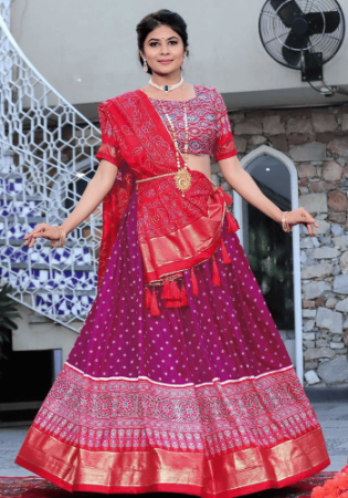 Picture of Splendid Silk Brown Lehenga Choli