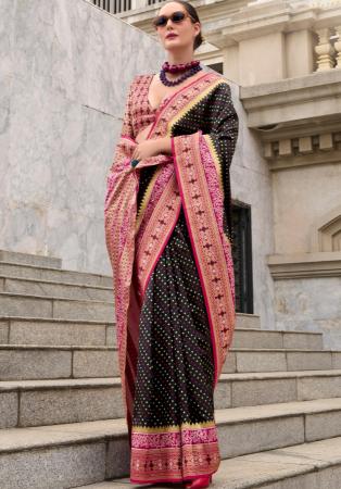 Picture of Pleasing Silk Black Saree