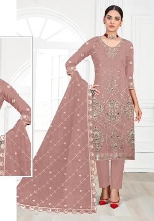 Picture of Marvelous Georgette Thistle Straight Cut Salwar Kameez