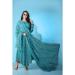 Picture of Grand Georgette Teal Kurtis & Tunic