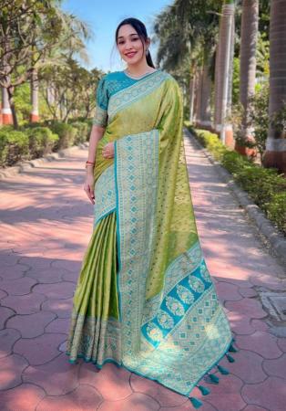 Picture of Bewitching Silk Dark Khaki Saree