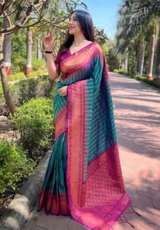 Picture of Shapely Silk Sea Green Saree