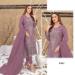 Picture of Comely Georgette Grey Straight Cut Salwar Kameez