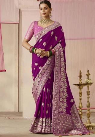 Picture of Ravishing Silk Purple Saree