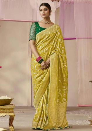 Picture of Amazing Silk Dark Khaki Saree