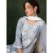 Picture of Graceful Rayon Dark Grey Readymade Salwar Kameez