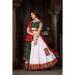 Picture of Stunning Cotton & Georgette White Lehenga Choli