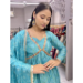 Picture of Georgette Medium Aqua Marine Readymade Salwar Kameez