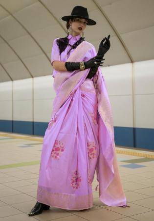 Picture of Statuesque Silk Medium Purple Saree