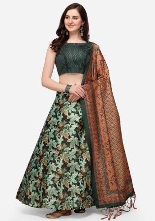 Picture of Nice Silk Dark Sea Green Lehenga Choli