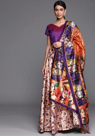 Picture of Amazing Silk Plum Lehenga Choli