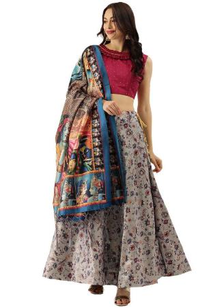 Picture of Charming Silk Rosy Brown Lehenga Choli