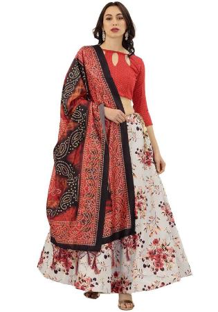 Picture of Beautiful Silk Crimson Lehenga Choli