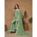 Picture of Chiffon Dark Sea Green Straight Cut Salwar Kameez