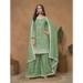 Picture of Chiffon Dark Sea Green Straight Cut Salwar Kameez