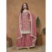 Picture of Chiffon Pale Violet Red Straight Cut Salwar Kameez