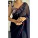 Picture of Lovely Georgette Black Saree