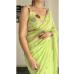 Picture of Excellent Georgette Yellow Green Saree