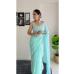 Picture of Wonderful Georgette Sky Blue Saree