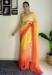 Picture of Wonderful Georgette Golden Rod Saree