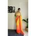 Picture of Wonderful Georgette Golden Rod Saree