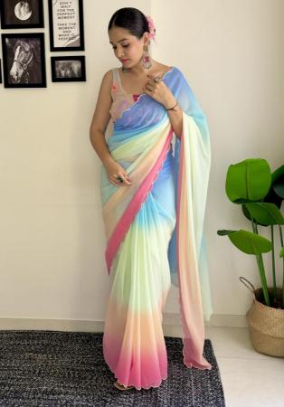 Picture of Fine Georgette Beige Saree