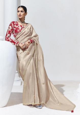 Picture of Delightful Organza Tan Saree