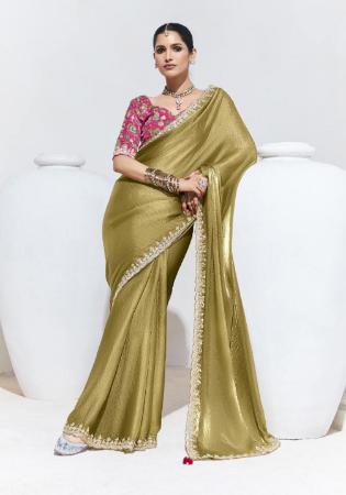 Picture of Wonderful Organza Sandy Brown Saree