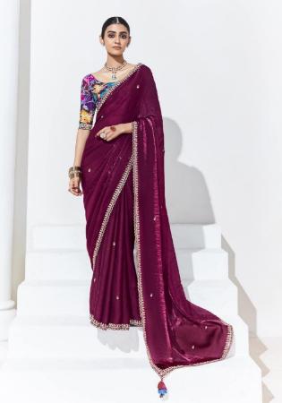 Picture of Good Looking Organza Brown Saree