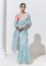 Picture of Delightful Organza Light Steel Blue Saree