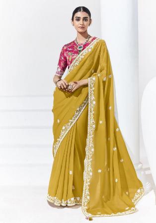 Picture of Stunning Organza Peru Saree