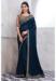 Picture of Superb Chiffon & Silk Dark Slate Grey Saree