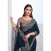 Picture of Superb Chiffon & Silk Dark Slate Grey Saree