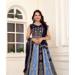 Picture of Well Formed Georgette & Silk Steel Blue Lehenga Choli