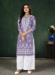 Picture of Beautiful Chiffon Light Slate Grey Kurtis & Tunic