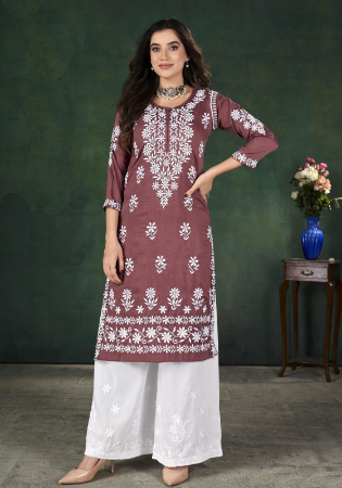 Picture of Fascinating Chiffon Dim Gray Kurtis & Tunic