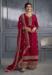 Picture of Pleasing Silk Maroon Straight Cut Salwar Kameez