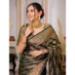 Picture of Statuesque Organza Dark Olive Green Saree