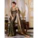 Picture of Statuesque Organza Dark Olive Green Saree