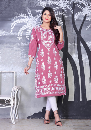 Picture of Charming Silk Pale Violet Red Kurtis & Tunic