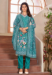 Picture of Statuesque Chiffon Cadet Blue Readymade Salwar Kameez