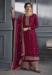 Picture of Admirable Silk Maroon Straight Cut Salwar Kameez