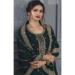 Picture of Silk Dark Slate Grey Straight Cut Salwar Kameez