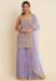 Picture of Georgette Light Slate Grey Straight Cut Salwar Kameez