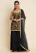 Picture of Well Formed Georgette Black Straight Cut Salwar Kameez