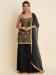 Picture of Well Formed Georgette Black Straight Cut Salwar Kameez